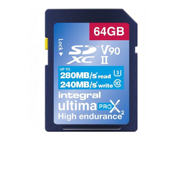 Integral Scheda di Memoria Ultima Pro X2 SD 64 GB 280 MB/s Integral Scheda di Memoria Ultima Pro X2 SD 64 GB 280 MB/s